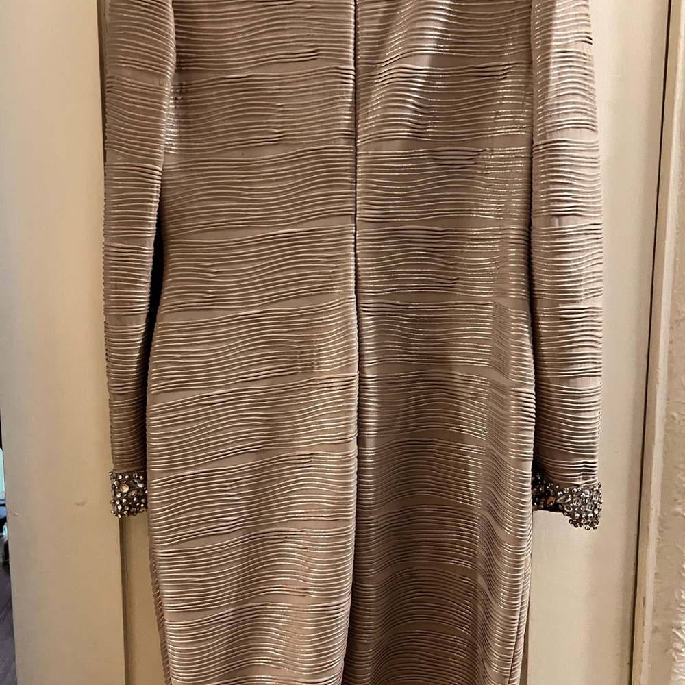Eliza J champagne dress